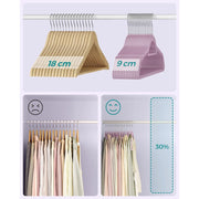 Non-Slip Velvet Coat Hangers, Pale Purple (20-Pack) Songmics