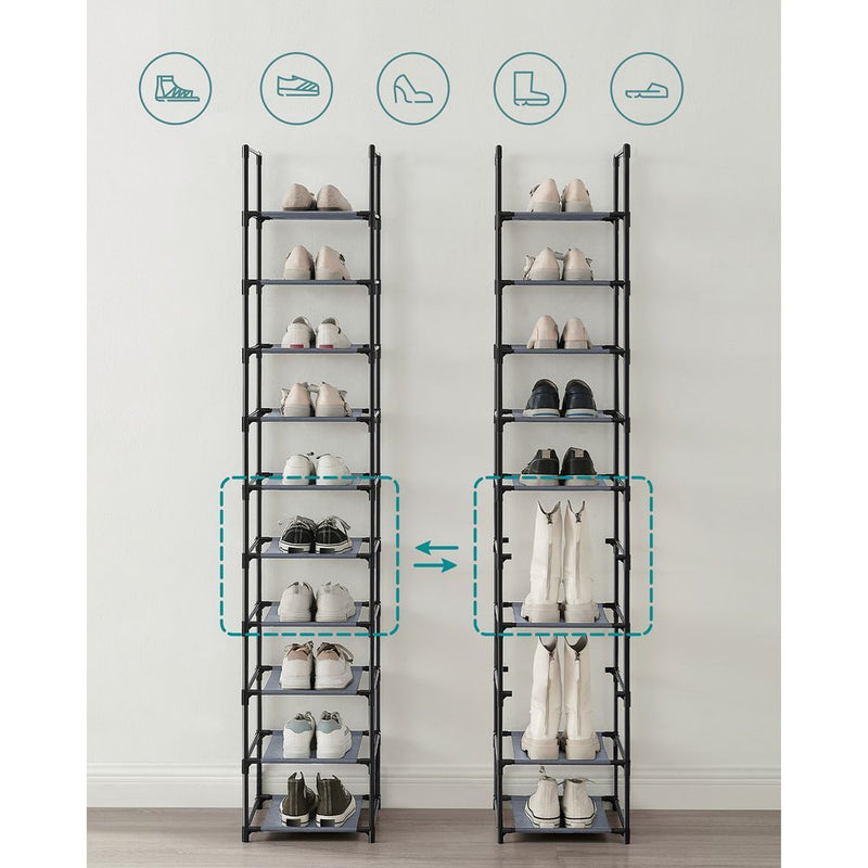 Songmics Vertical Shoe Rack 10 Tier