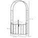 Black Metal Garden Arch With Double Gates for Climbing Plants and Weddings by Outsunny