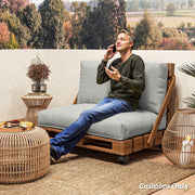 Light Grey 2 Seater Pallet Furniture Cushions UPF20+ 20cm Thick Outdoor Seat Pads by Outsunny