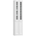 Bathroom Floor Cabinet Slim Storage for Small Spaces with Adjustable Shelf White
