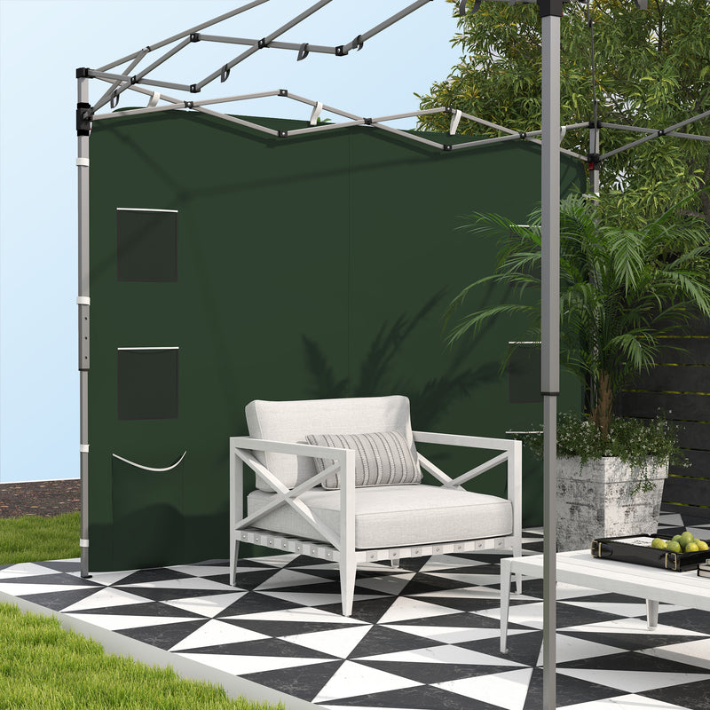 Green 195 x 295cm Replacement Gazebo Sidewall for Outdoor Shelter by Outsunny