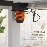 Image of a Vinsetto Height Adjustable Office Desk With a White Tabletop and White Metal Frame and Legs