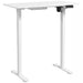 Image of a Vinsetto Height Adjustable Office Desk With a White Tabletop and White Metal Frame and Legs