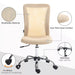 Image of a Beige Vinsetto Armless Desk Chair With Wheels For Home Office.