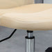 Image of a Beige Vinsetto Armless Desk Chair With Wheels For Home Office.