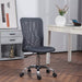 Image of a Dark Grey Vinsetto Armless Desk Chair With Wheels For Home Office.