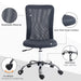 Image of a Dark Grey Vinsetto Armless Desk Chair With Wheels For Home Office.