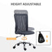 Image of a Dark Grey Vinsetto Armless Desk Chair With Wheels For Home Office.