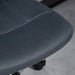 Image of a Dark Grey Vinsetto Armless Desk Chair With Wheels For Home Office.