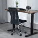 Image of a Dark Grey Vinsetto Armless Desk Chair With Wheels For Home Office.