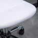 Image of a White Vinsetto Armless Desk Chair With Wheels For Home Office.