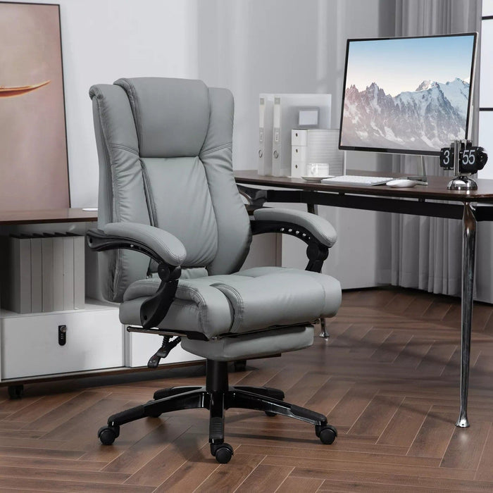 Image of a Grey Executive Office Chair With Wheels