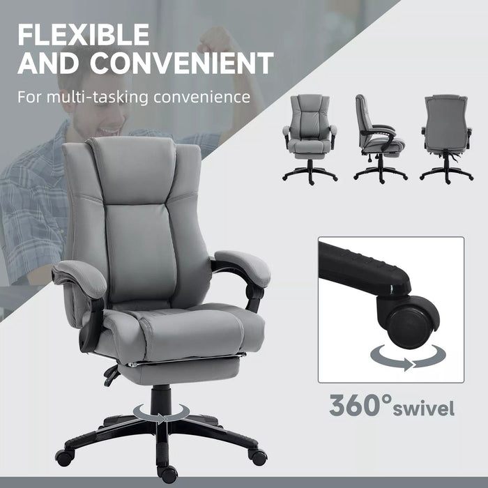 Image of a Grey Executive Office Chair With Wheels