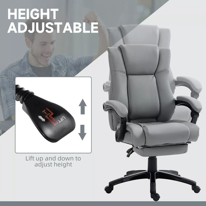 Grey Executive Office Chair With Wheels