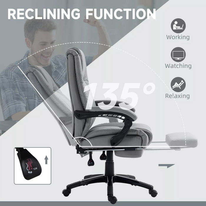 Image of a Grey Executive Office Chair With Wheels