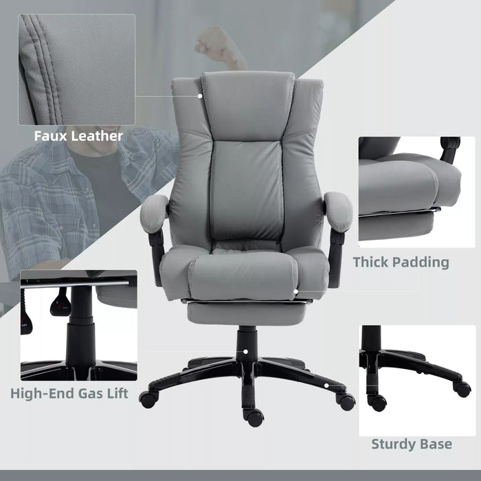 Image of a Grey Executive Office Chair With Wheels