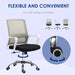 Image of a black Vinsetto Ergonomic Mesh Back Office Chair With Arms and Wheels Adjustable Height For Home Office.