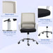 Image of a black Vinsetto Ergonomic Mesh Back Office Chair With Arms and Wheels Adjustable Height For Home Office.