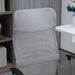 Image of a Grey Vinsetto Ergonomic Mesh High Back Swivel Desk Chair With Wheels, Arms, and Adjustable Height For Office or Home Office.