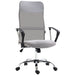 Image of a Grey Vinsetto Ergonomic Mesh High Back Swivel Desk Chair With Wheels, Arms, and Adjustable Height For Office or Home Office.