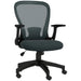 Image of a Grey Vinsetto Ergonomic Mesh Office Chair With Lumbar Support, Adjustable Height, Adjustable Flip Up Armrests, Swivel Wheels. Suitable For Home or Office.