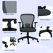 Image of a Grey Vinsetto Ergonomic Mesh Office Chair With Lumbar Support, Adjustable Height, Adjustable Flip Up Armrests, Swivel Wheels. Suitable For Home or Office.