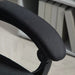 Image of a Black Vinsetto Executive Office Chair With Foot Rest, Neck Pillow, Padded Arm Rests, Swivel Wheels, Adjustable Height and Tilt. Suitable for Home or Office.