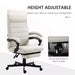 Image of a fabric swivel chair with a high back, padded arms, footrest, swivel wheels, and a tilting reclining backrest upholstered in a white linen fabric.