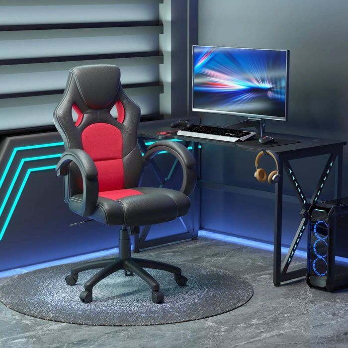 Vinsetto Gamer Chair With Wheels Red and Black