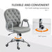 Image of a Vinsetto Grey Diamante Modern Office Chair With Wheels and Arms For Home Office 