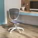 Vinsetto Grey Mesh Armless Mid Back Desk Chair With 360° Swivel Wheels