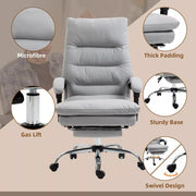 Image of a Grey Vinsetto Heated 6 Points Vibration Massage Executive Office Chair