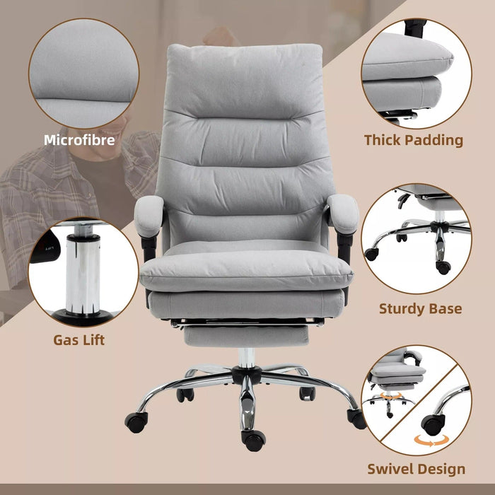 Image of a Grey Vinsetto Heated 6 Points Vibration Massage Executive Office Chair