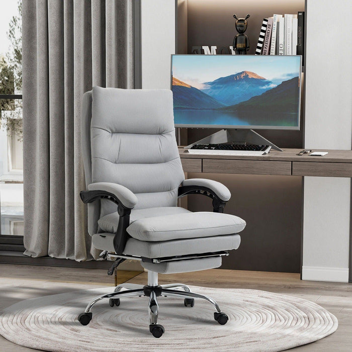 Image of a Grey Vinsetto Heated 6 Points Vibration Massage Executive Office Chair