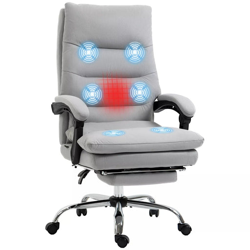 Image of a Grey Vinsetto Heated 6 Points Vibration Massage Executive Office Chair