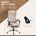 Image of a Vinsetto Heated Massage Computer Chair Cream White