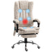 Image of a Vinsetto Heated Massage Computer Chair Cream White