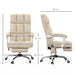 Image of a Beige Vinsetto Heated Vibrating Massage Office Chair With Extendable Leg Rest, Padded Arms, Swivel Wheels, Reclining Backrest For Home Office or Office