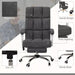 Image of a Charcoal Grey Vinsetto Heated Vibrating Massage Office Chair With Extendable Leg Rest, Padded Arms, Swivel Wheels, Reclining Backrest For Home Office or Office