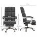 Image of a Charcoal Grey Vinsetto Heated Vibrating Massage Office Chair With Extendable Leg Rest, Padded Arms, Swivel Wheels, Reclining Backrest For Home Office or Office