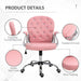 Image of a Pink Swivel Office Chair With Arms