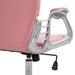 Image of a Pink Swivel Office Chair With Arms