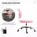 Image of a teddy fleece Pink Mid Back Desk Chair With Wheels For Home Office 