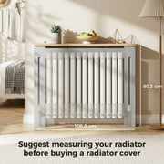 Radiator Cover with Shelf for Extra Storage and Heat Circulation Grey Homcom