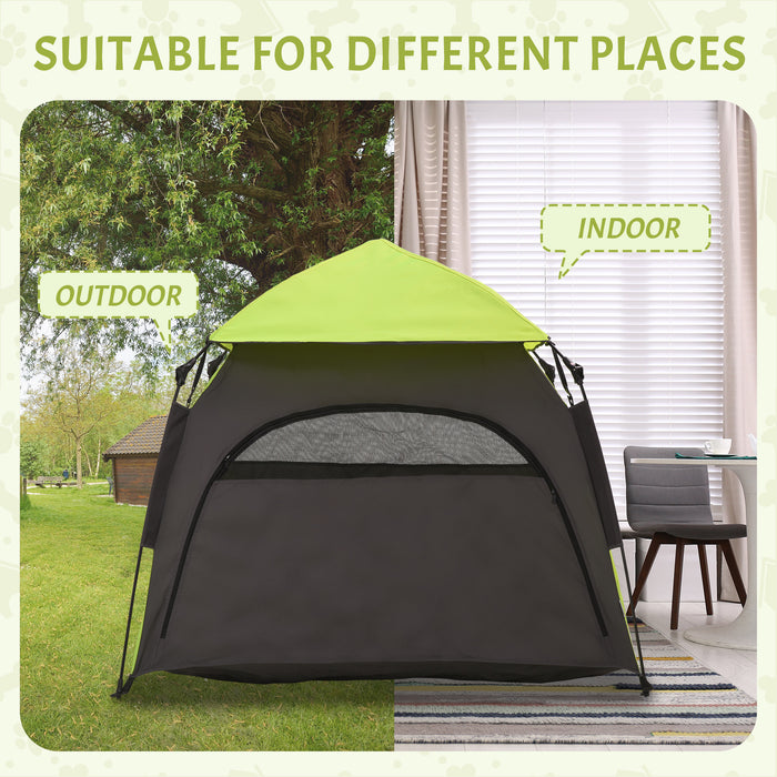 Green Pop Up Dog Tent with Water-Resistant Oxford and Carry Bag for Extra Large Dogs by PawHut