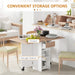 Folding Drop Leaf Dining Table with Drawer and Storage Shelves for Small Spaces Oak by HOMCOM