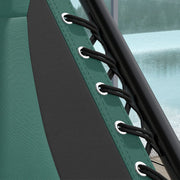 Set of 2 Green Zero Gravity Reclining Garden Chairs with Canopy and Cup Holder by Outsunny