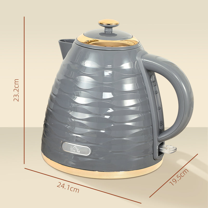 Grey 3kW Rapid Boil Honeycomb Kettle for Rapid Boiling by HOMCOM
