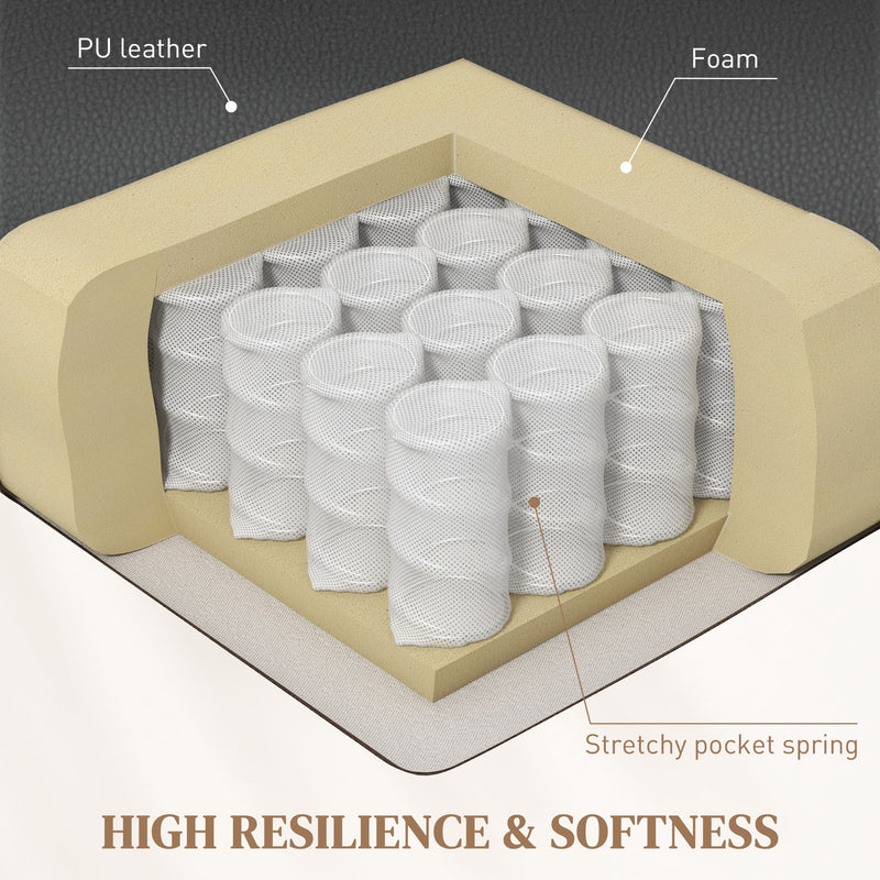 Manual Recliner Armchair With Swivel Base Cup Holders And Footrest For Living Room Black